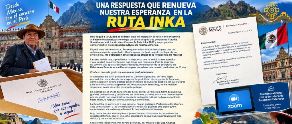 UNA RESPUESTA QUE RENUEVA NUESTRA ESPERANZA EN LA RUTA INKA